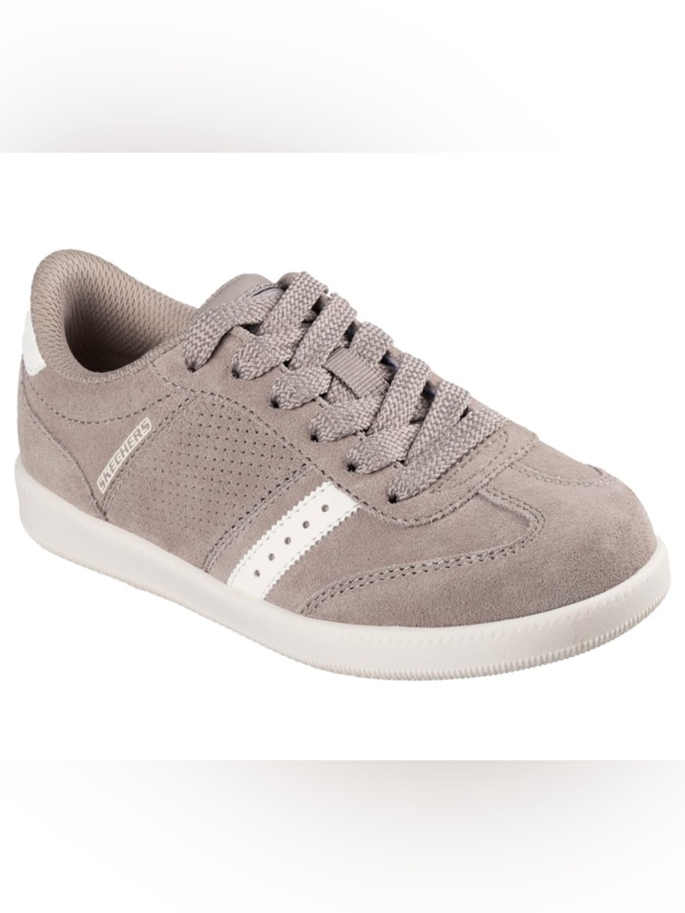 NWT Skechers Zinger 2.0 Chroma Crew Suede Women’s Sneakers Tan / Gray Size 6.5